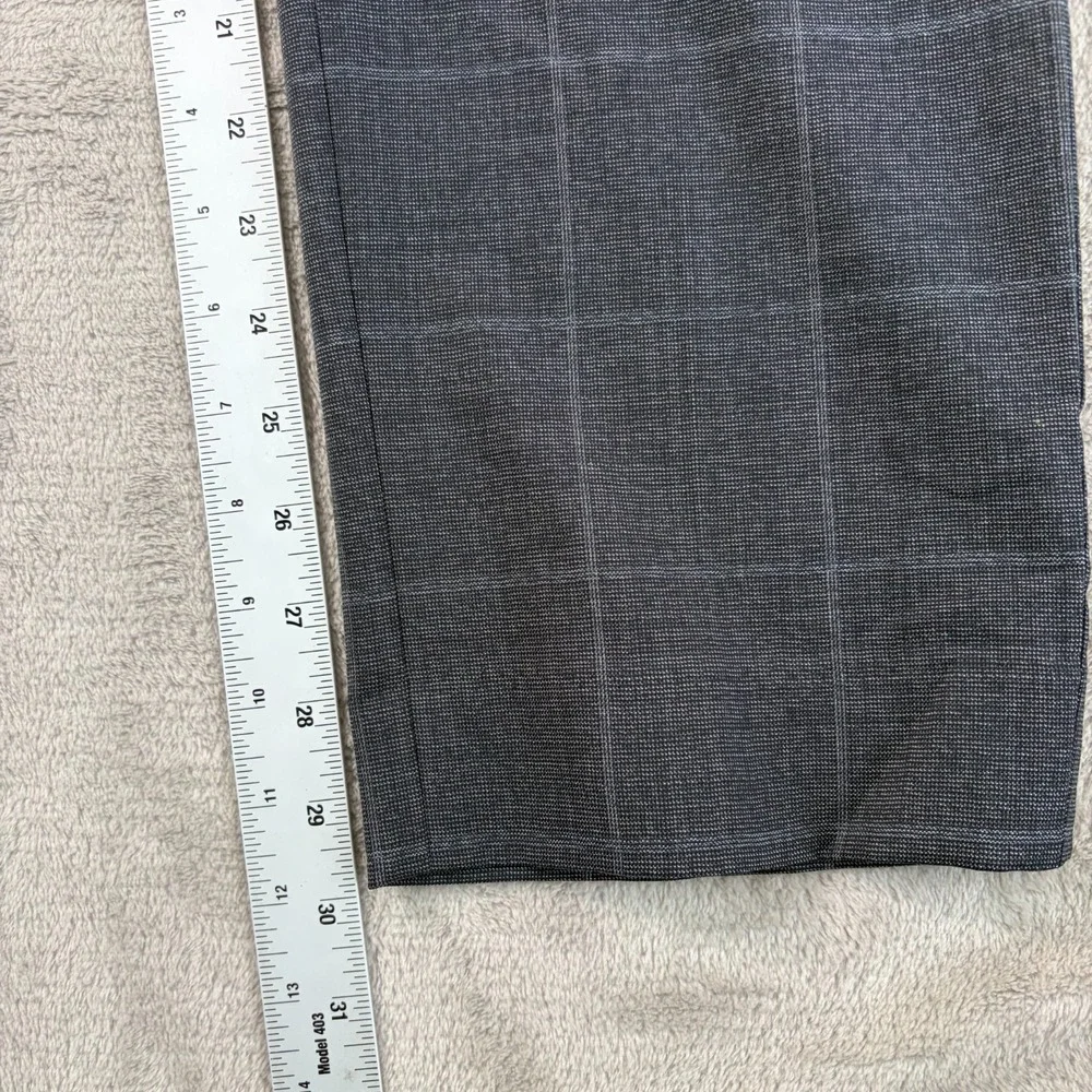 Banana Republic Slim Fit Dress‎ Pants Men 30x30 Grey Stretch Wool Windopane